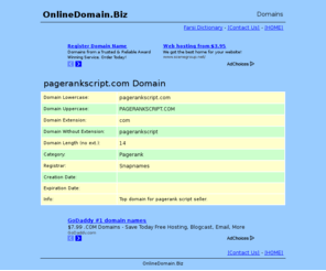 pagerankscript.com: PAGERANKSCRIPT.COM Domain - OnlineDomain.Biz - Domains
PAGERANKSCRIPT.COM Domain! - Domains