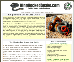 ringneckedsnake.com: Ring Necked Snake - The Ring Necked Snake Care Guide
Ring Necked Snake.  The Ring Necked Snake Care Guide.