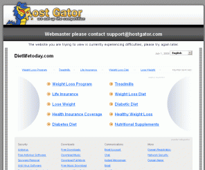 dietlifetoday.com: Contact Support
We offer high quality web hosting, along with reseller hosting and dedicated servers. We host over 700,000 domains.