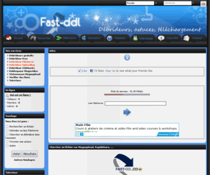 fast-ddl.com: Fast-DDL.com - Le direct download n'a plus de secret pour vous
 Utilitaire de recherche de fichiers en ligne sur Megaupload, RapidShare, etc ...
Vous trouverez également des informations sur le DDL dit 