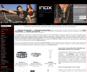 inox-cl.com: INOX Jewelry Wholesale 
INOX Jewelry - wholesale stainless steel jewelry. Dedicated to be the top wholesaler for mens steel jewelry and womens steel jewelry. An incredible selection for retailers looking for jewelry that grab customer's attention and can yield high profits. Provides high quality, unique designs at incredible prices, fast order turnaround time, shipping, and other alternative metal jewelry.