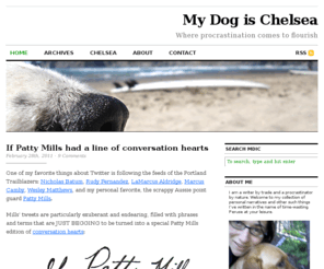 mydogischelsea.com: My Dog is Chelsea — Where procrastination comes to flourish
