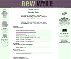 newwineonline.com: newwineonline.com - Resources for Disciples
New Wine Online offers online collections of Bible Teaching resources to help you grow in Jesus and effectively serve in Christian Ministry.