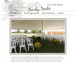 arcandpartytents.com: Arcand Party Tents
Arcand Party Tents rents party tents of various sizes and styles for all occasions, in the greater Ottawa area. We also provide rentals of tables and chairs, and commercial refrigerators and dance floors.