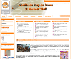 basket63.com: Basket 63 - Accueil
Basket63 - Le Site du Comité départemental du Puy de Dôme - 63