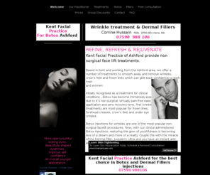 kentfacialpractice.com: Kent Facial Practice
A kent based clinic for Botox and Dermal Fillers, facial rejuvenition practice.  Harley St trained staff with 25 years nursing and clinical experience.