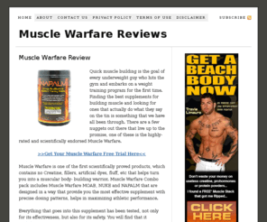 musclewarfarereviews.net: MUSCLE WARFARE REVIEW - MUSCLE WARFARE THE BEST BODY BUILDING SUPPLEMENT IN AMERICA
WAIT: You Should Not Miss These Informations About Muscle Warfare Supplements   ############~Before Taking The Muscle Warfare Free Trial~############