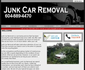 junkcarremovalburnaby.com: Junk Car Removal - junk removal surrey
Our business has been around for many years As a result we have the necessary experience to provide you with friendly timely and thorough service Let us impress you and hire us today