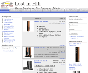 lostinhifi.com: 
Lost in Hifi !
 
 Top Beratung, beste Preise am Telefon!!!
