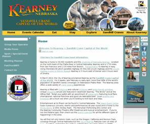 nebraskasandhillcranecapital.com: Kearney Visitors Bureau - Kearney, NE
Providing you with information on tourist attractions and exciting events offered in Kearney as well as cost-saving resources and smart site selection tips for planning tradeshows, conferences, events, and sales meetings.