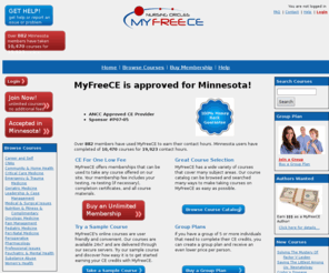 myfreece.co: MyFreeCE with Unlimited CEU's for 19.49 only on My Free CE!
MyFreeCE home of Unlimited CEUs for 19.49 only on My Free CE!