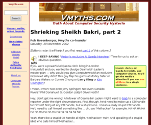 scezda.com: Vmyths
Center for Computer Security Criticism