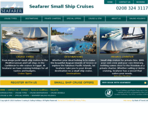 exploringreece.com: Seafarer Small Ship Cruises
Small ship cruises from Seafarer. Including Gulet cruises, Mega Yacht cruise, Tall Ship cruises, river cruises, larger cruise ships and sailing adventures.