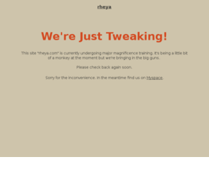 rheya.co.uk: rheya » Just Tweaking!
Led by the music