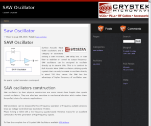 sawoscillator.com: SAW Oscillator
Since their introduction in 1969,  the SAW oscillator has found increased usage in a wide variety of military and commercial applications.  However, typical...