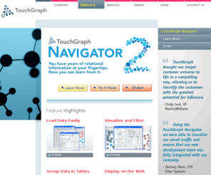 touchgraph.com: Graph Visualization and Social Network Analysis Software | Navigator - TouchGraph.com
