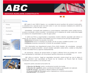 abcsl.com: ABC - Servicii auxiliare. Constructii
ABC - Servicii auxiliare. Societate de servicii auxiliare din sectorul constructiilor cu obiectivul de a executa lucrari de mare volum. Izolatii si instalatii.