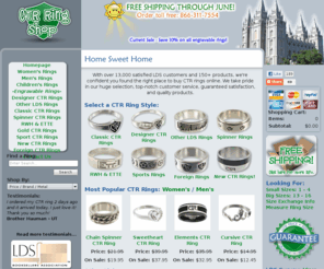 ctrringshop.com: CTR Rings: FREE Shipping - Save up to 20% on LDS CTR rings.
Free shipping on 150  LDS CTR rings for loved ones, or yourself. 13,000 satisfied LDS customers, ring engraving, gift wrapping, quality guarantee & more!
