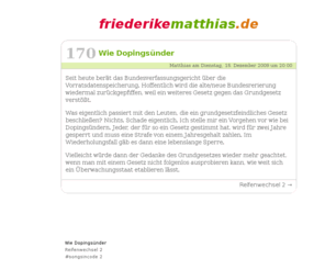 friederikematthias.de: Der Familienblog
Der Blog der Familie Reuter