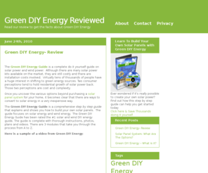 greendiyenergyreviewed.com: Is GreenDIYEnergy for real? Read our review to get the cold hard facts
Can GreenDIYEnergy really help you build your own solar panel system? You will be surprised at what's uncovered in our GreenDIYEnergy review.