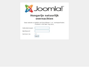 hongarijenatuurlijkovernachten.com: Welkom
Joomla! - Het dynamische portaal- en Content Management Systeem