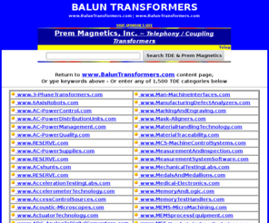 thinfilmphotovoltaicmodules.com: Balun Transformers - www.BalunTransformers.com
Balun Transformers from the Technology Data Exchange - Linked to TDE member firms.