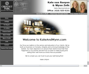 wynnzelic.com: Katherine van Rooyen & Wynn Zelic - Chestnut Park Real Estate Limited, Brokerage
Katherine van Rooyen & Wynn Zelic - Chestnut Park Real Estate Limited, Brokerage