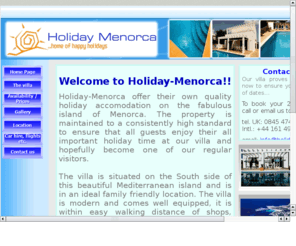 my-menorca.com: Holiday Menorca
Menorca Villa Villas Minorca Holiday