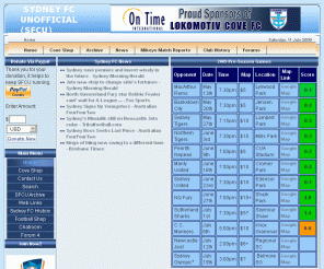 sfcu.com.au: Sydney FC Unofficial (SFCU) - Home
Sydneyfc-unofficial, SFCU, the home of Sydney FC's most passionate and dedicated fans, The Cove.