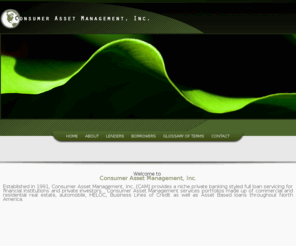 consumerasset.com: Welcome to Consumer Asset Management, Inc.
Joomla! - the dynamic portal engine and content management system
