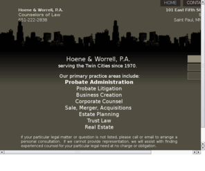 estatemn.com: Hoene & Worrell, P.A. - Serving the Twin Cities since 1970
The Law Firm of Hoene & Worrell, P.A.