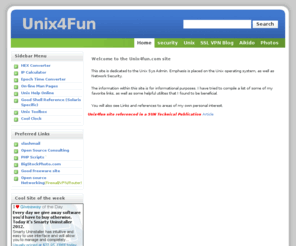 unix4fun.com: Unix4fun
News, reviews, features, and commentary for Unix and Linux professionals.
