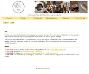 isv.or.at: SCHILDKRTEN - ISV - Internationale Schildkröten Vereinigung
 Der Verein Internationale Schildkrten Vereinigung stellt sich vor, Haltungstipps, Bildergalerie, Schildkrten 