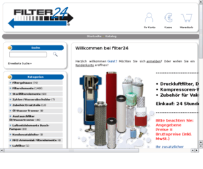 filter-24.org: Filter 24 Druckluftfilter
filter24 - Ihr zuverlässiger Partner im Druckluftbereich. Alles rund um die Druckluftaufbereitung und Filtration. Webshop für Filter, Filtertechnik, Filterelemente, Filtergehäuse, Druckluftfilter, Drucklufttechnik, Luftfilter, Druckluftzube