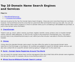 plutodesigns.com: Top 10 Domain Name Search Engines and Services
