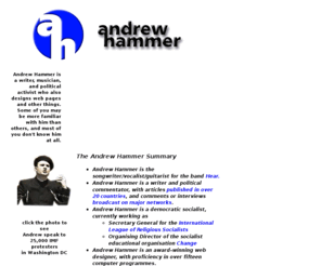 andrewhammer.info: Andrew Hammer : Andrew Hammer Home Page : andrewhammer.com
Andrew Hammer Home Page: information about Andrew Hammer, CV for Andrew Hammer, contact Andrew Hammer.