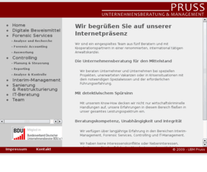 pruss-unternehmensberatung.de: PRUSS - UNTERNEHMENSBERATUNG & MANAGEMENT
Unternehmensberatung, Management, Klaus-Dieter Pruss, Dipl.-Volkswirt