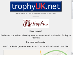 vbgroup.co.uk: VB GROUP
VB GROUP
ROYSTON, HERTS.
Specialist suppliers of Trophies and awards.
Quality engraving services.
Football Kit.
Printing and promote.