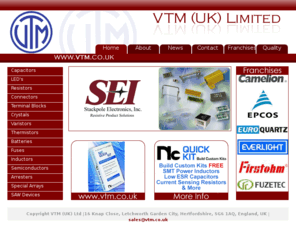 vtm.co.uk: VTM (UK) Ltd | Supplying Electronic Components
VTM (UK) Ltd. supplies electronic components to businesses throughout the UK and the rest of the world. For more than 30 years, VTM has been a key supplier in the electronics market for passive components.