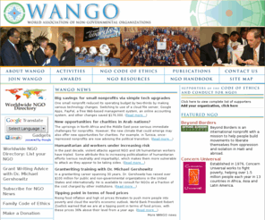 wango.org: Welcome to WANGO, World Association of Non-Governmental Organizations
