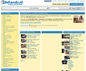 2ndomano.es: Tweedehands.nl - Gratis advertenties - Tweedehands en nieuwe artikelen kopen en verkopen
De gratis advertentiesite. Meer dan 1.800.000 advertenties. Tweedehands en nieuwe artikelen in jouw buurt. Kopen en verkopen op tweedehands.nl is eenvoudig en snel. Plaats nu een gratis advertentie of zoek naar de beste koopjes.