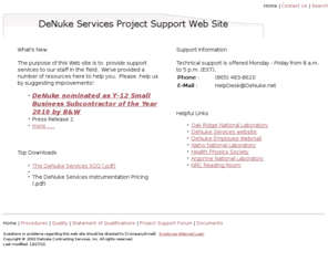 denuke.net: DeNuke Services Project Support Web Site
