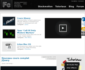 finalclap.com: Tutoriaux gratuits - Photoshop, After Effects, 3D Studio Max
Tutoriaux et cours d'infographie 3D et compositing pour 3ds Max, Adobe After Effects.