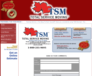 twosmallmenwithbigheartslethbridge.com: Total Service Moving
TSM Moving Ltd., Calgary Movers, Alberta's local and longhaul moving company. On-line booking, quotes, packing supplies, packing tops. Save time, money and the hassle on your next local or longhaul move.