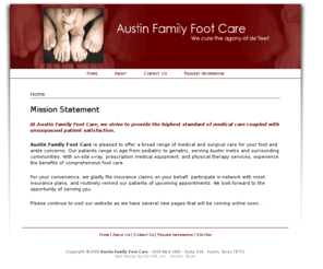 austinfamilyfootcare.org: We cure the agony of de'feet! | Austin Family Foot Care | Podiatric physician and surgeon
Dr. Warpula providing medical and surgical care for your foot and ankle concerns