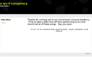 awuliconspiracy.com: A Wu Li Conspiracy
A Wu Li Conspiracy.  Check upcoming shows, see videos, listen to music