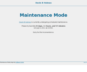 devinville.com: Devin B Holmes » Maintenance Mode
Globally Nomadic