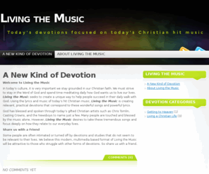 livingthemusic.com: Living the Music « Today's devotions focused on today's Christian hit music
Today's devotions focused on today's Christian hit music