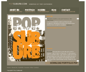 popsuburb.com: Popsuburb is the homepage of Dallas based creative services and marketing professional Tony Szatkowski
Dallas Creative Director Resume