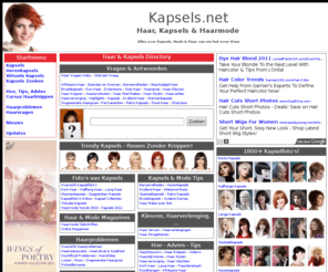 kapsels.net: Kapsels | Haartooi | Haar Mode | Haarmode | Haartrends
Alles over kapsels, haarstijlen, haartooi en haartrends.